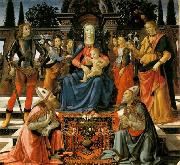 GHIRLANDAIO, Domenico Madonna and Child Enthroned with Saints china oil painting reproduction